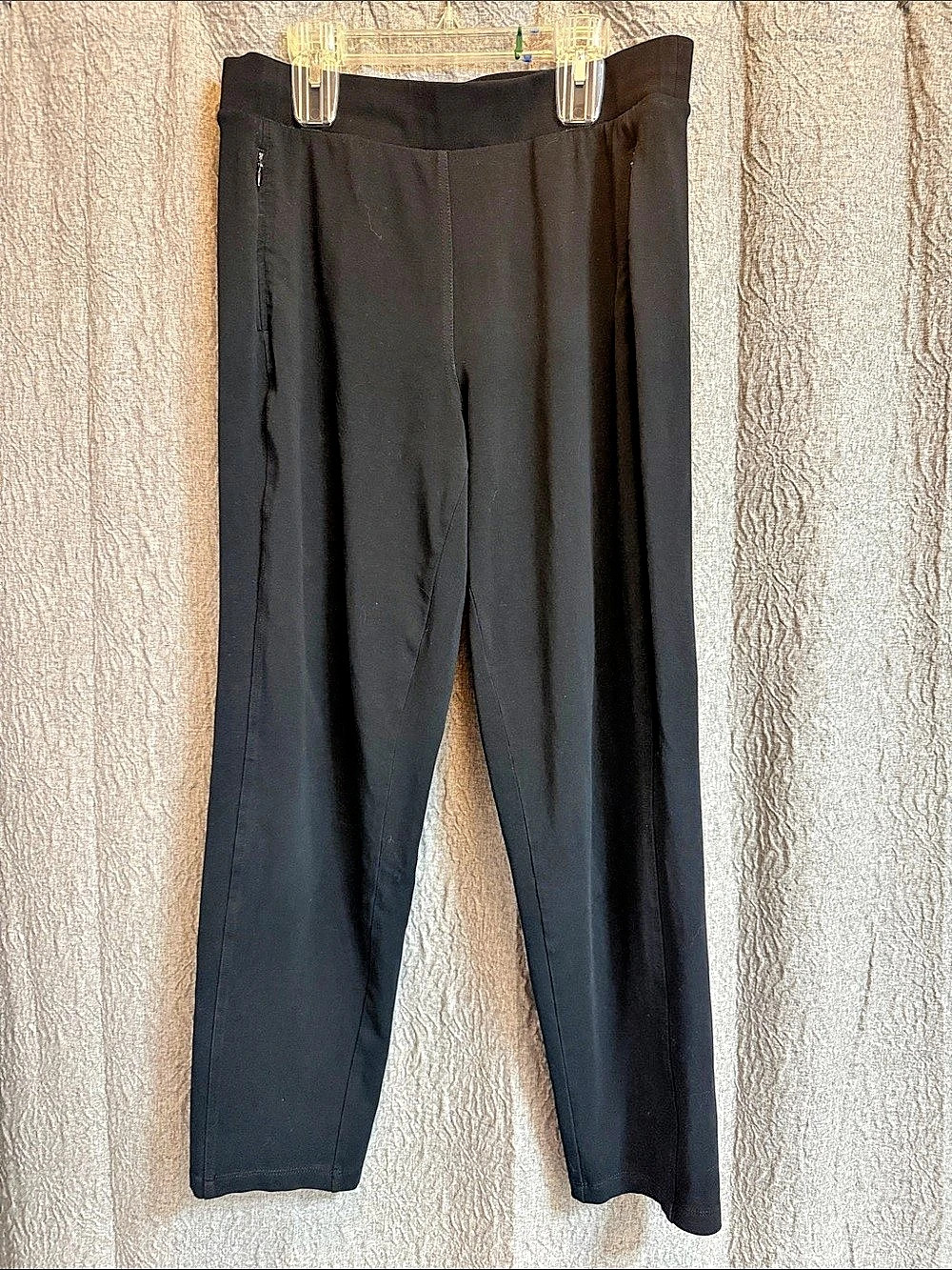 Talbots Straight Leggings in Black Size Medium Petite